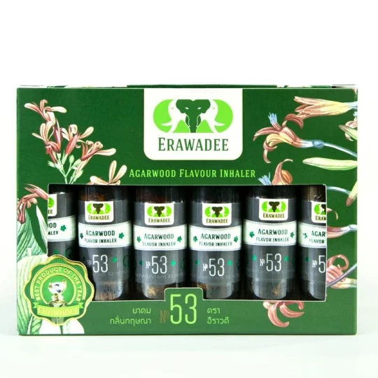 Inhalan Hidung Herbal Thailand dengan Kayu Gaharu 12 pcs